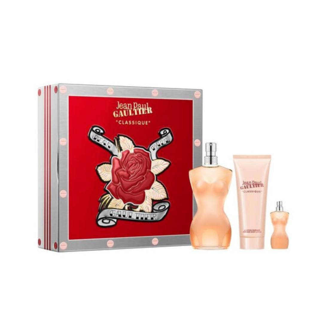 Jean Paul Gaultier Classique Eau De Toilette 3 piece Gift Set For women