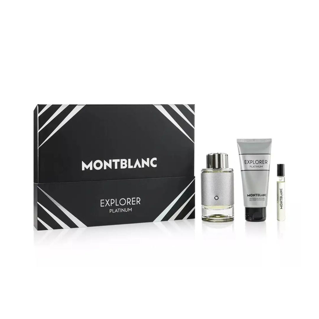 Mont Blanc Explorer Platinum Eau De Parfum Gift Set For Men