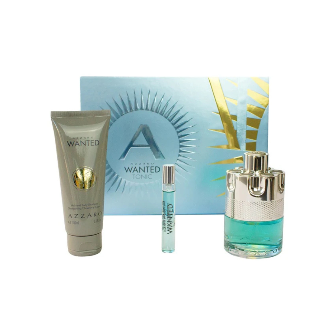 Azzaro Wanted Tonic Eau De Toilette Gift Set For Men