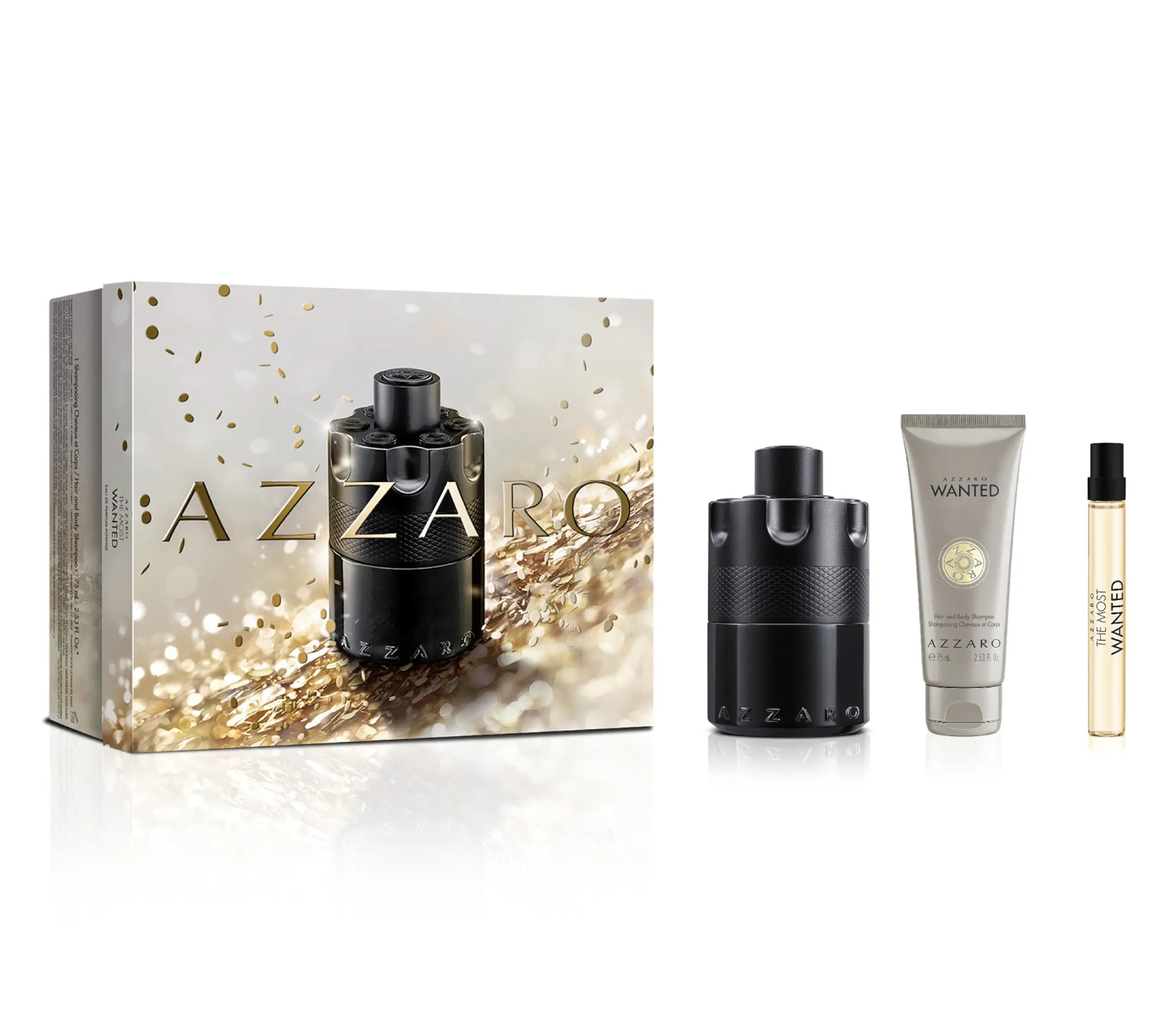 Azzaro The Most Wanted Intense men's perfume gift set box