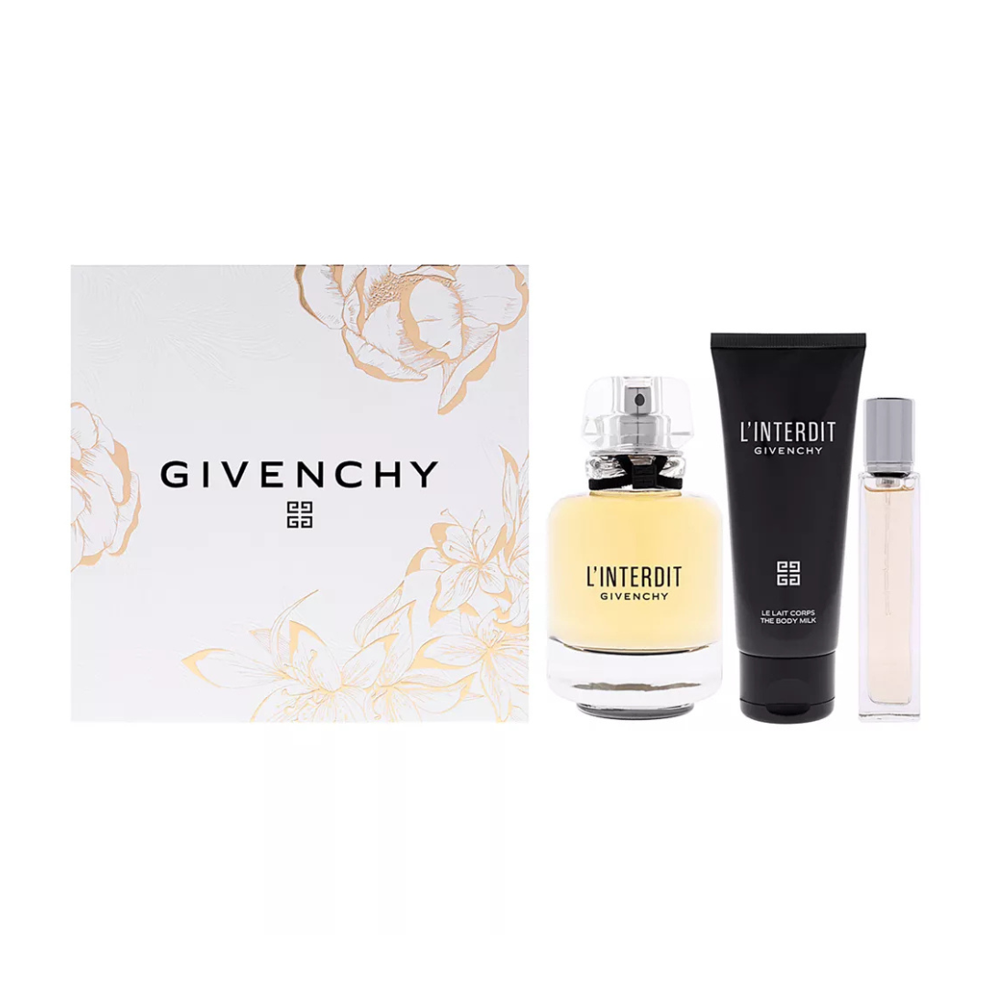 Givenchy L’Interdit Eau de Parfum gift set box with floral design