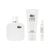 Lacoste L.12.12 Blanc 3pcs Eau De Toilette Gift Set For Men - Perfume Gallery