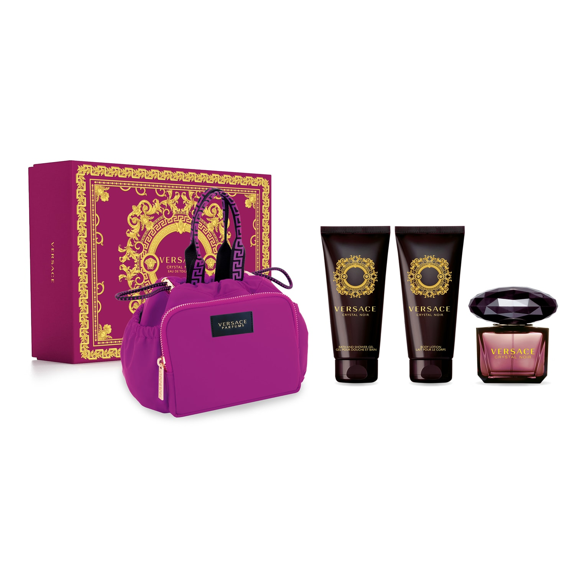 Versace Crystal Noir Eau De Toilette set with Bag